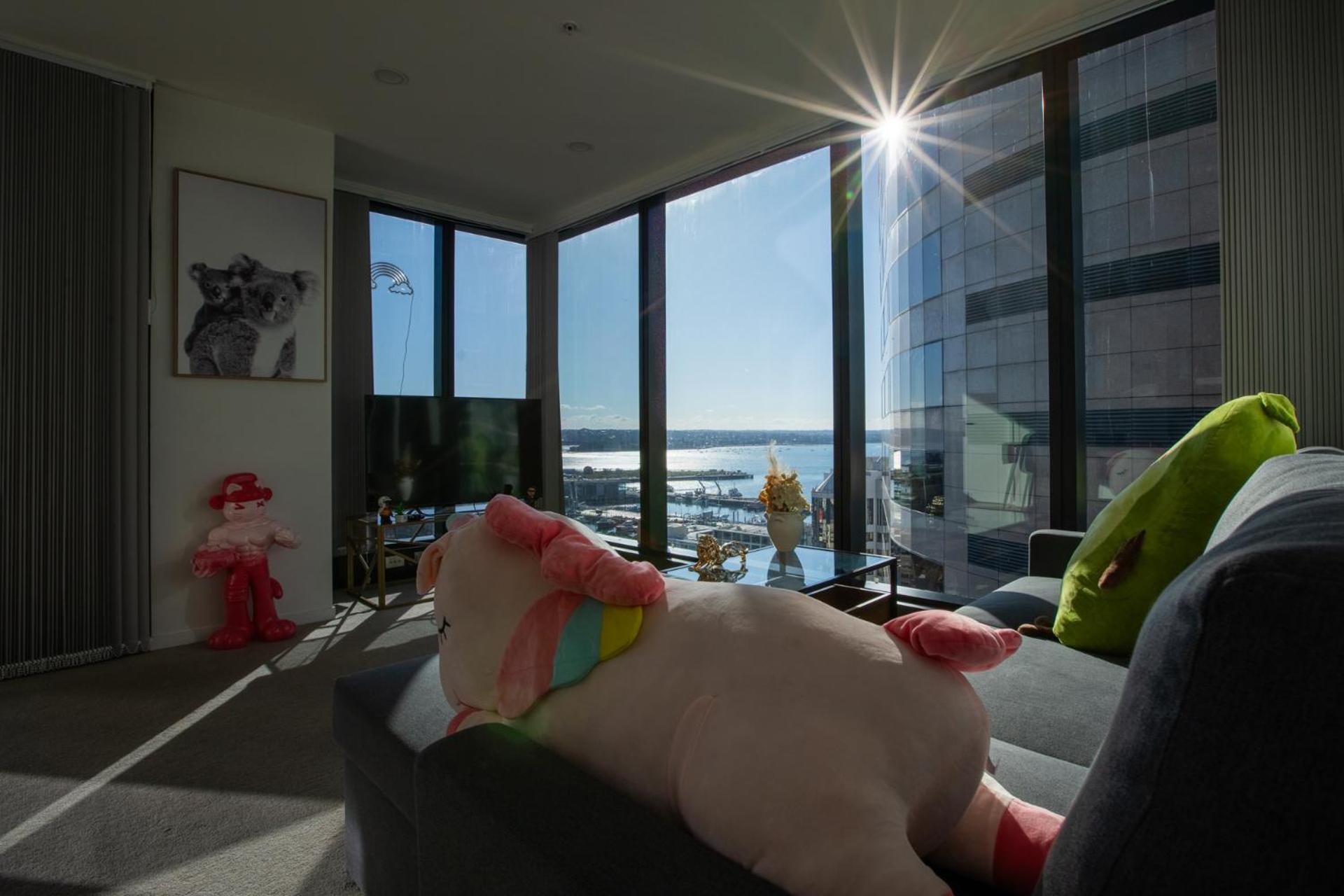 天空城景 海景 私人大阳台公寓 Auckland Buitenkant foto