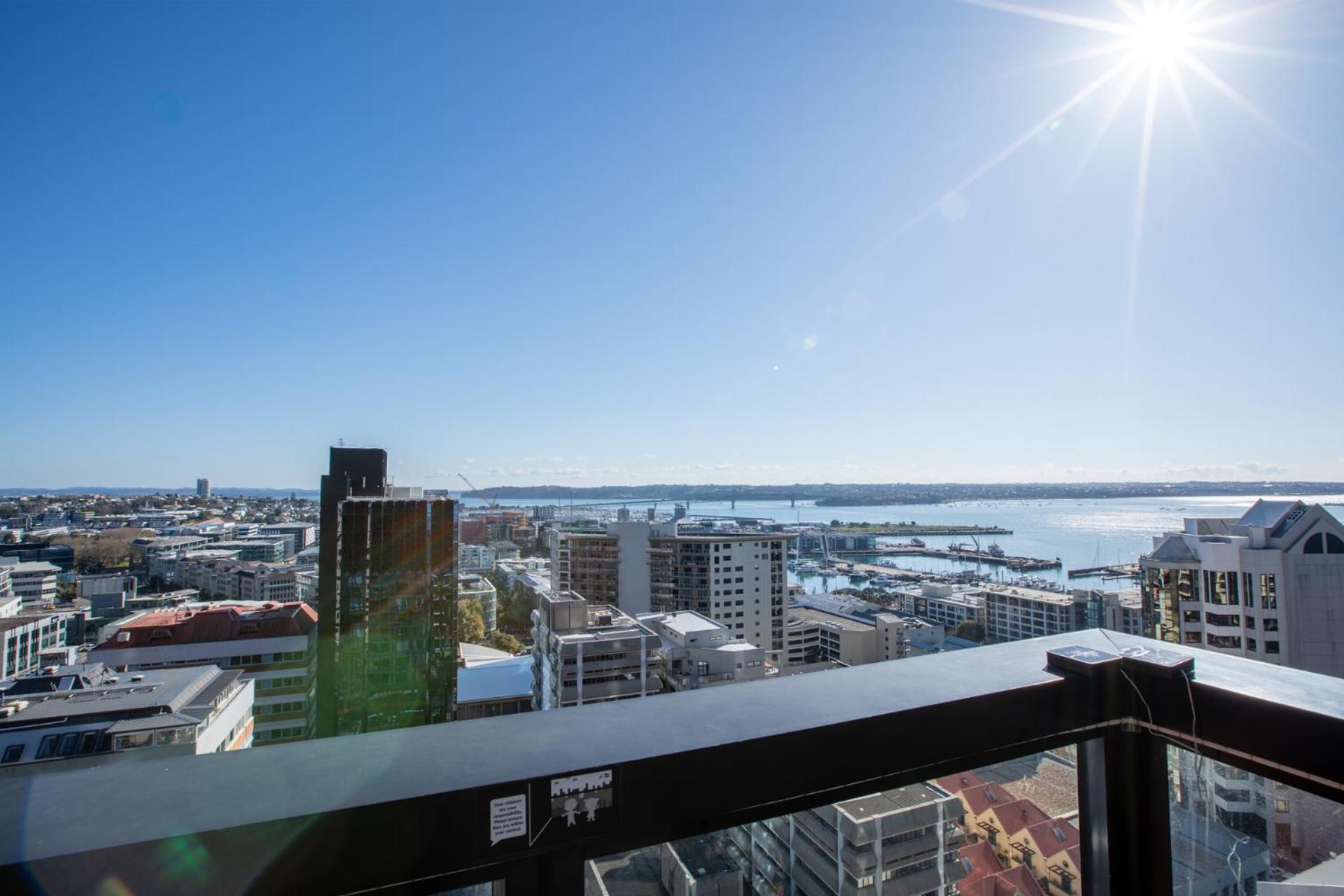 天空城景 海景 私人大阳台公寓 Auckland Buitenkant foto